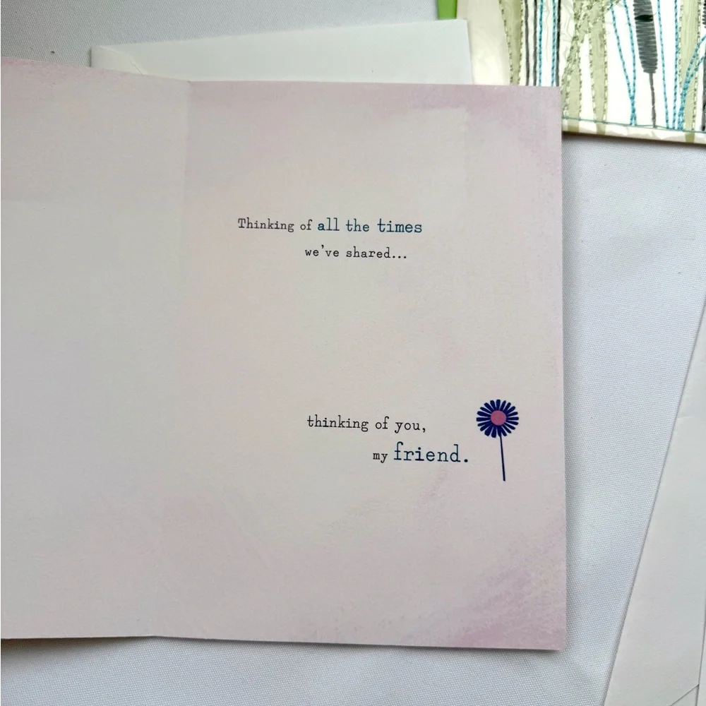 Assorted greeting cards friendship birthday blank set of six cards